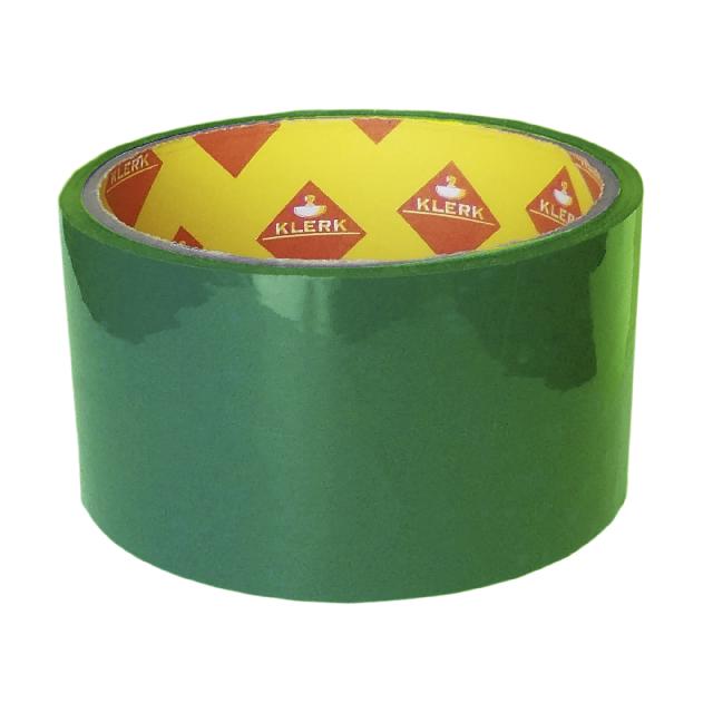 Стрічка клейка пакув.; 48мм*50ярд.; кол. зел.; 40мкм; арт. KL1950-G; KLERK