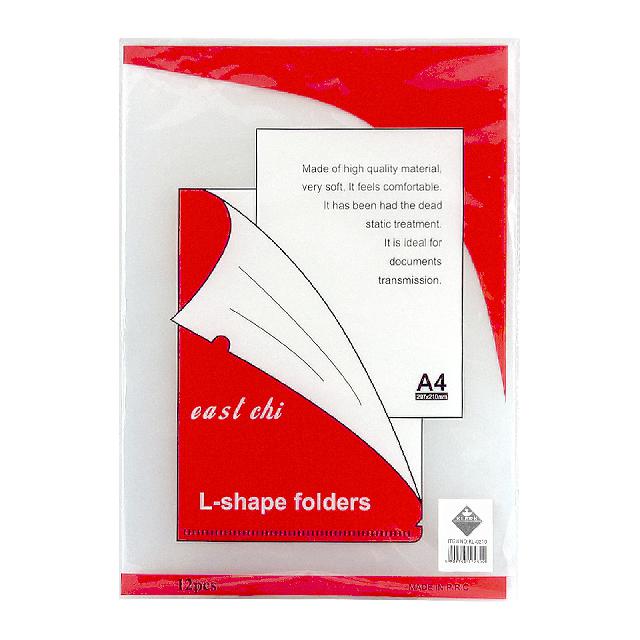 Папка-куточок пласт.; А4; кольор.прозор.; 120мкм; арт. KL0210; KLERK