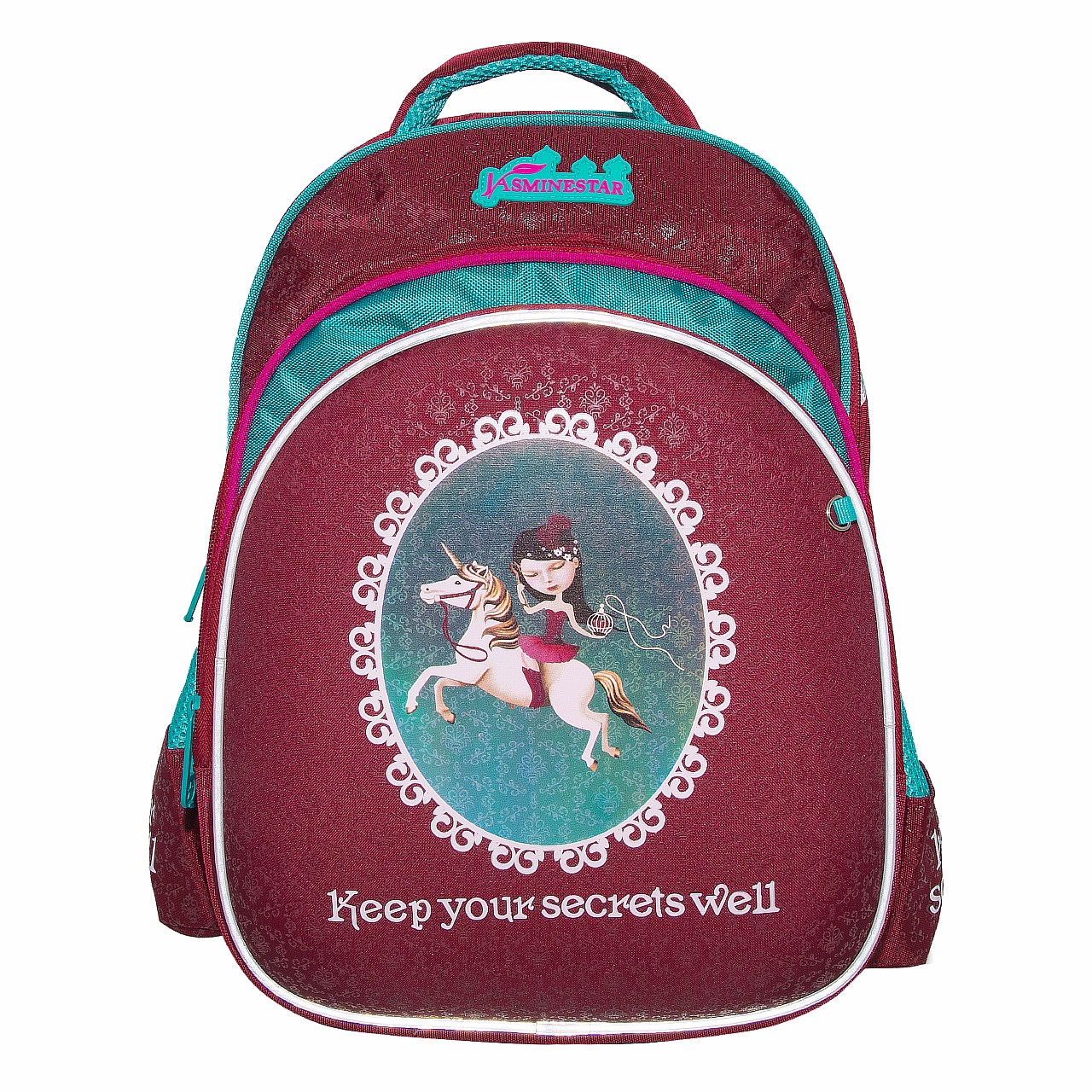 Рюкзак; 40*30*13см; бордовий "Єдиноріг", поліестер+EVA; арт. 1618-1_бордо; VGR