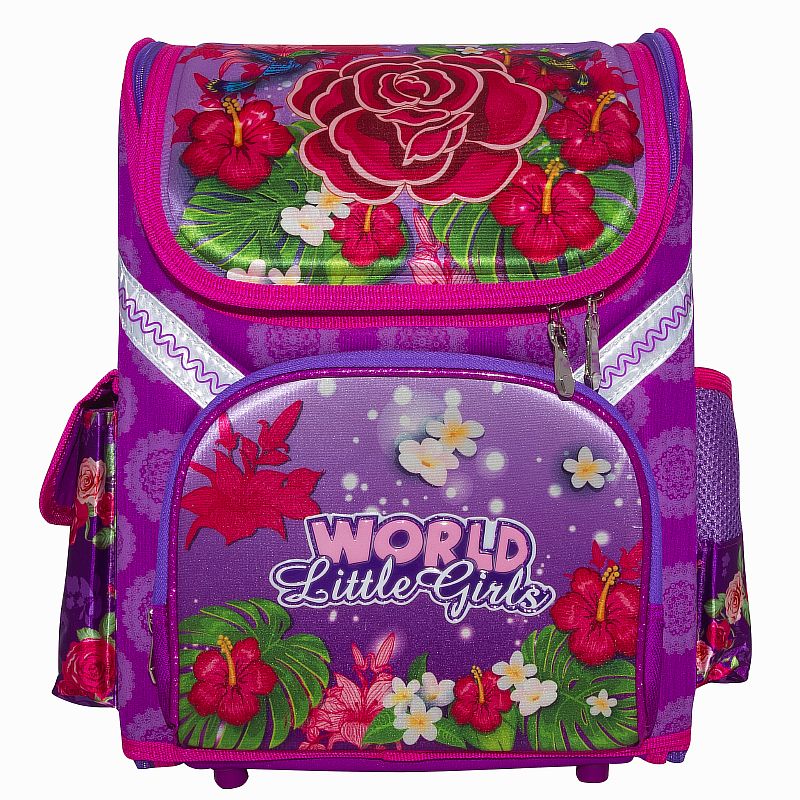 Ранець; 35*28*15см; фіолетовий "Квіти", EVA; арт. 1618-5_фіол; VGR