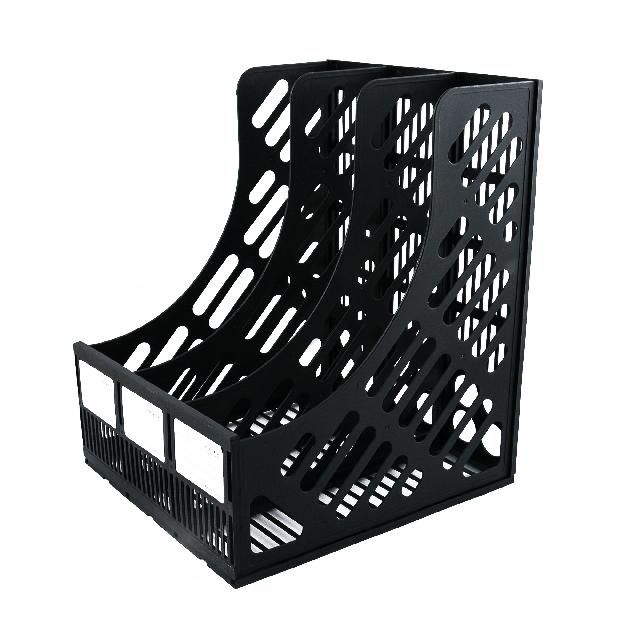 Лоток вертикальний пластиковий на 3 секції, кол. асорті; арт. KL2513; KLERK