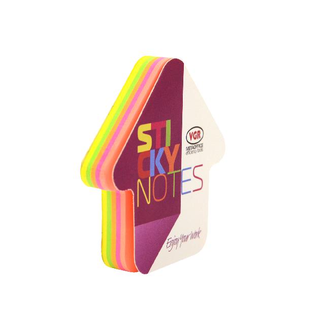 Папір клейкий фігурн.; 100арк.; кол. неон асорт.; ф. "стріла" арт. VR21525; VGR