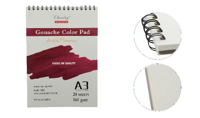 Альбом на пруж. для худож. робіт (акварель, гуаш, пастель), А3, 20 арк. 160 г/м2. арт. QS5503A3; Chivalry