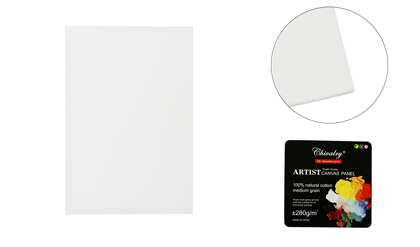 Полотно для малювання на картоні, 20*30см, 280 г/м2; арт. 20*30; Chivalry