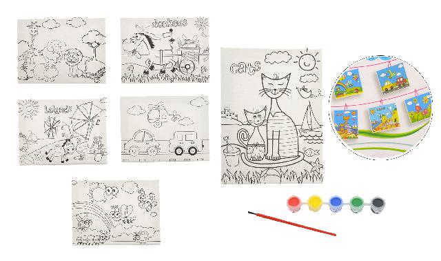 Полотно-розмальовка дит. 15*20см. фарби + пенз. в наб. арт. 15*20; VGR