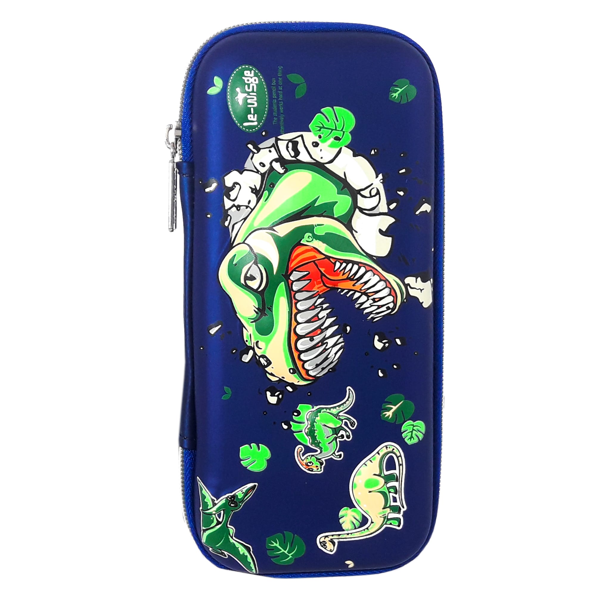 Пенал каркасний 3D; 22*9.5*4 см. ; "Динозавр" кол. синій; арт. VR23101; Le-WiSge