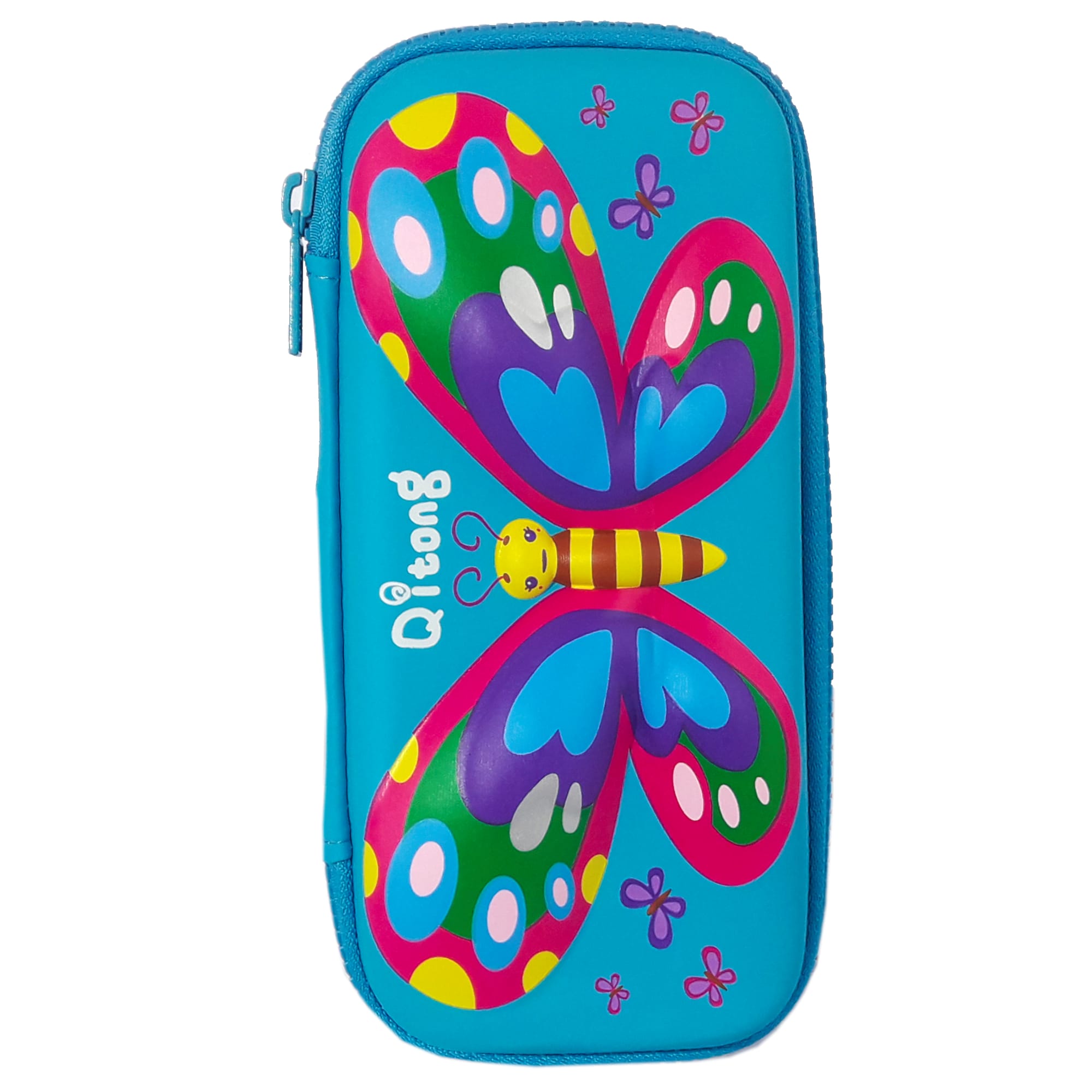 Пенал каркасний 3D; 22*9.5*4 см. ; "Метелик" кол. блакитний; арт. VR23110; Qitong