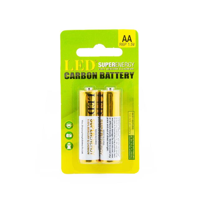 Батарейки сольові, АА; 2шт в уп.  з європідвісом; арт. R6P; KLERK