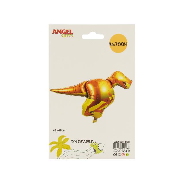 Кулька повітряна 43*48 см. "Динозавр 1";  фольга; кол. асорті; арт. AG1626-028; ANGEL GIFTS