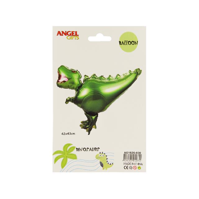 Кулька повітряна 42*43см. "Динозавр 2";  фольга; кол. асорті; арт. AG1626-030; ANGEL GIFTS