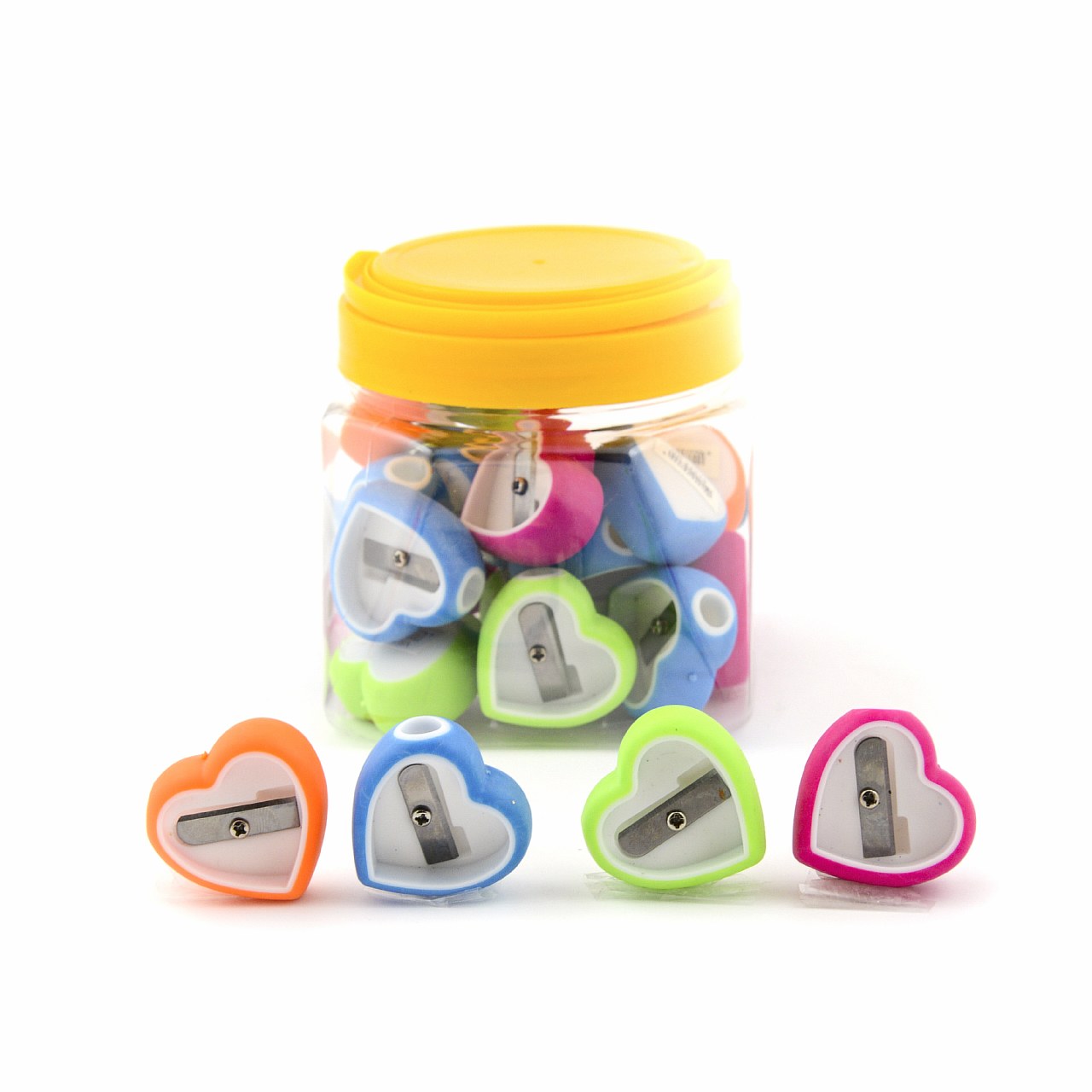 Точилка пласт.; "Сердце" на 1 отв. без конт.; асорті; арт. VR22279