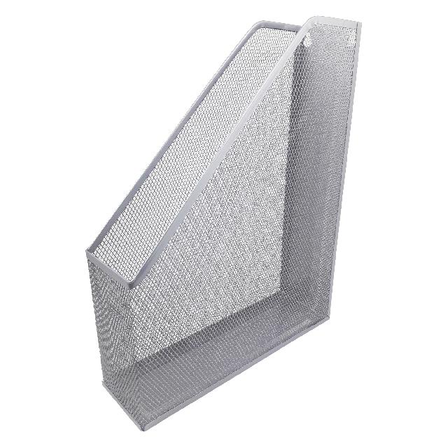 Лоток для паперу метал. вертик.; 100*250*320мм; кол. сріб.; арт. KL0915-S; KLERK