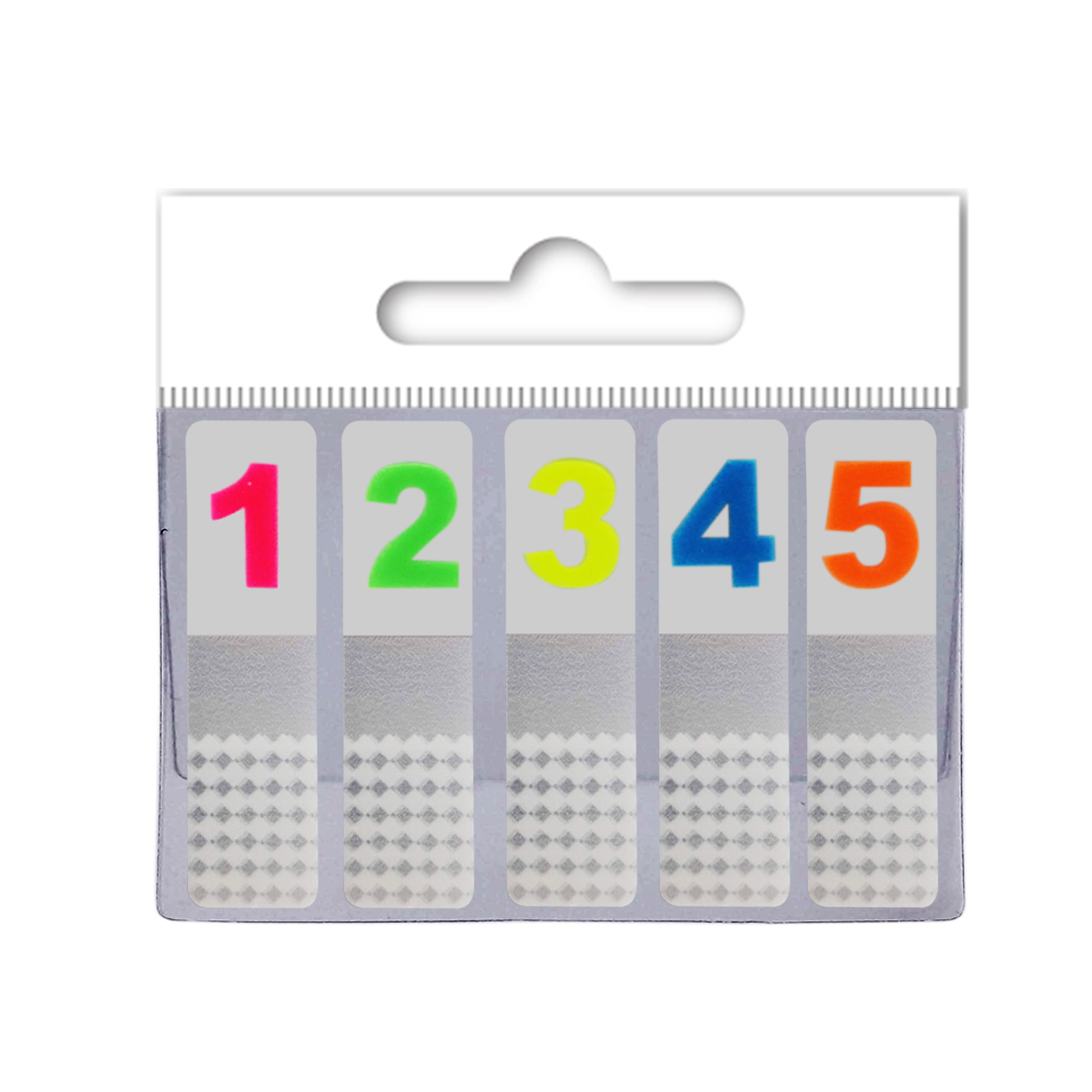 Індекси плівк.; 45*12мм; 5*25арк.; цифри 1-5;  арт. VR22304 VGR