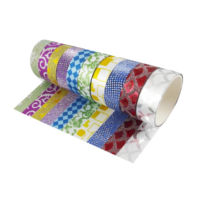 Стрічка клейка, декоративна, колір асорті, 2м*1,5см, 1шт. арт. VR22318 VGR