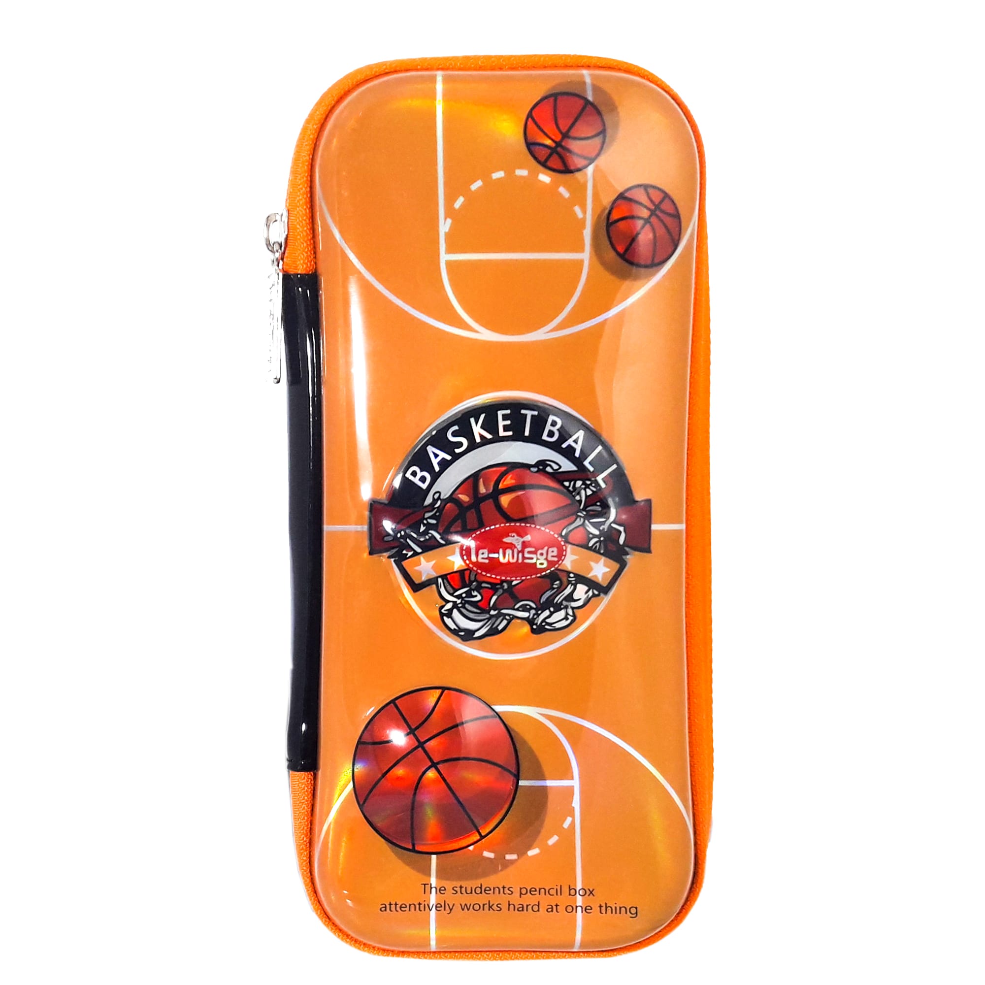 Пенал каркасний 3D; 22*9,5*4 см. ; "Баскетбол" кол. помаранчевий; арт. VR23135; Le-WiSge