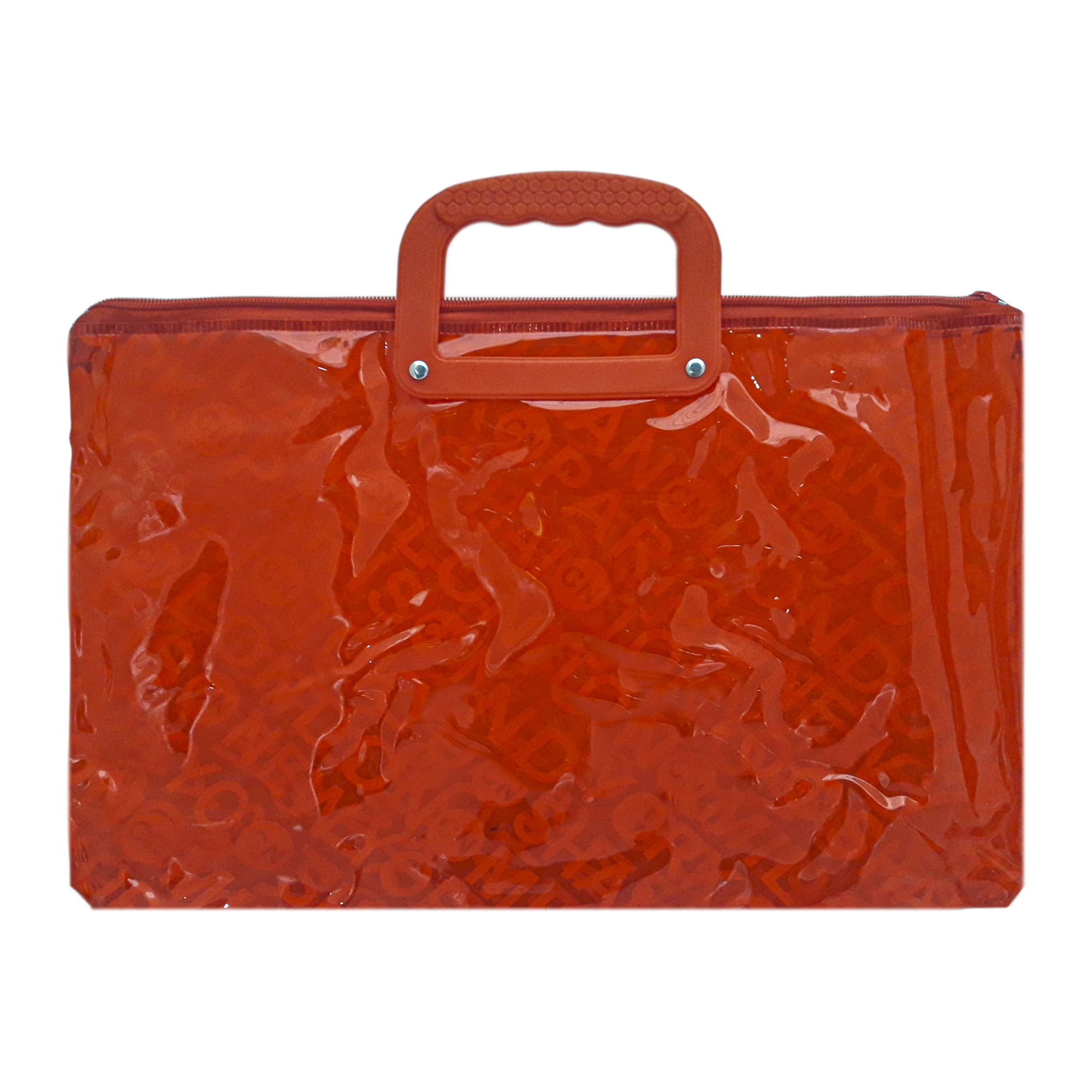 Портфель на блискавці; 28*39см; пластик.; кол. червоний; арт. VR22402