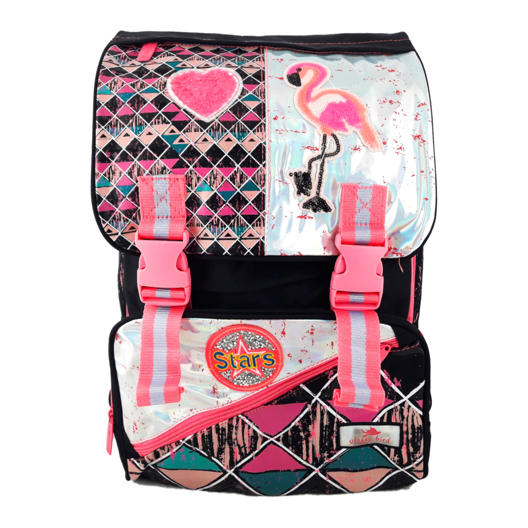 Рюкзак 38,5*30*21 см "Фламінго" чорний; поліестер; арт. GB2522_чорн; VGR