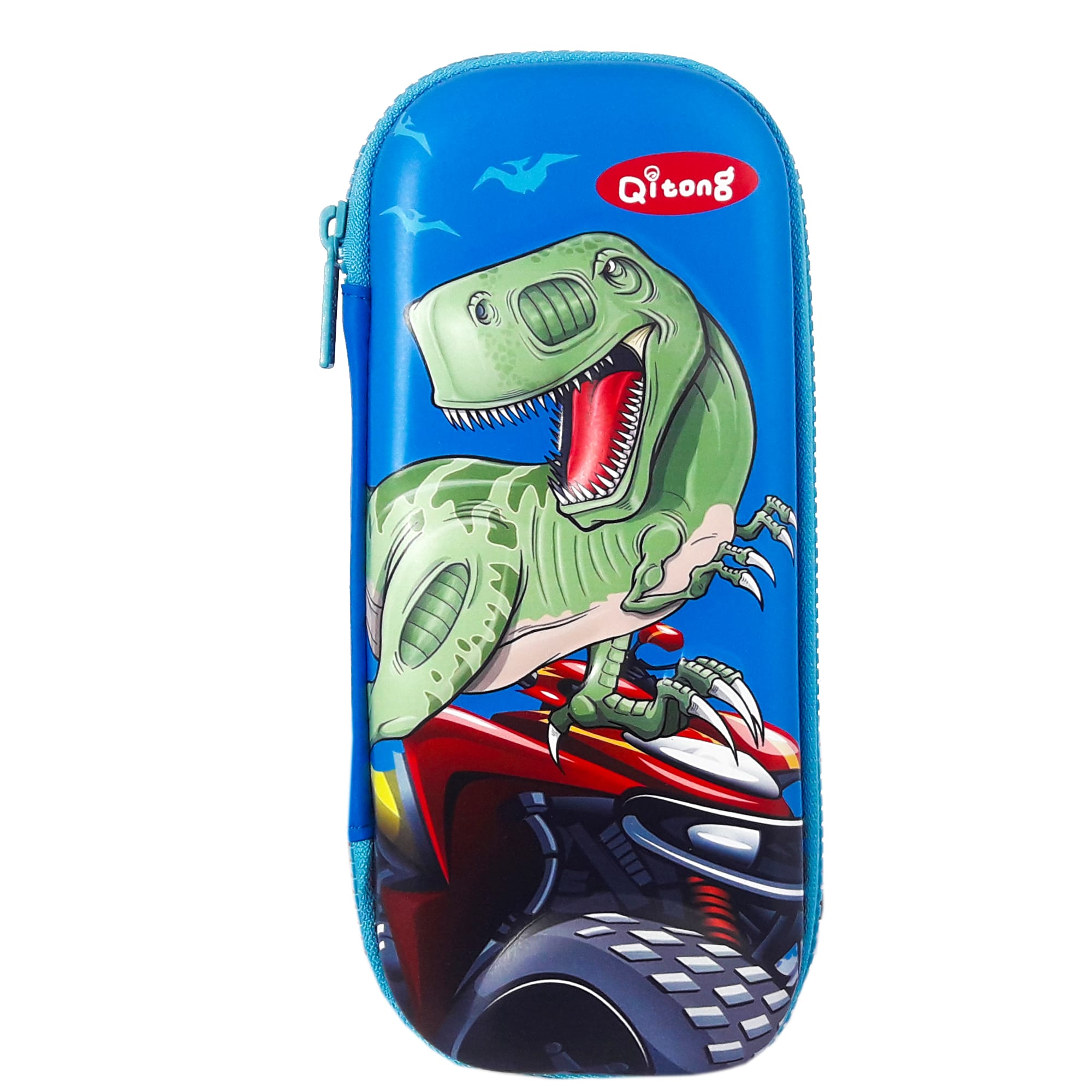 Пенал каркасний 3D; 22*9.5*4 см. ; "Динозавр" кол. блакитний; арт. VR23107_1; Qitong