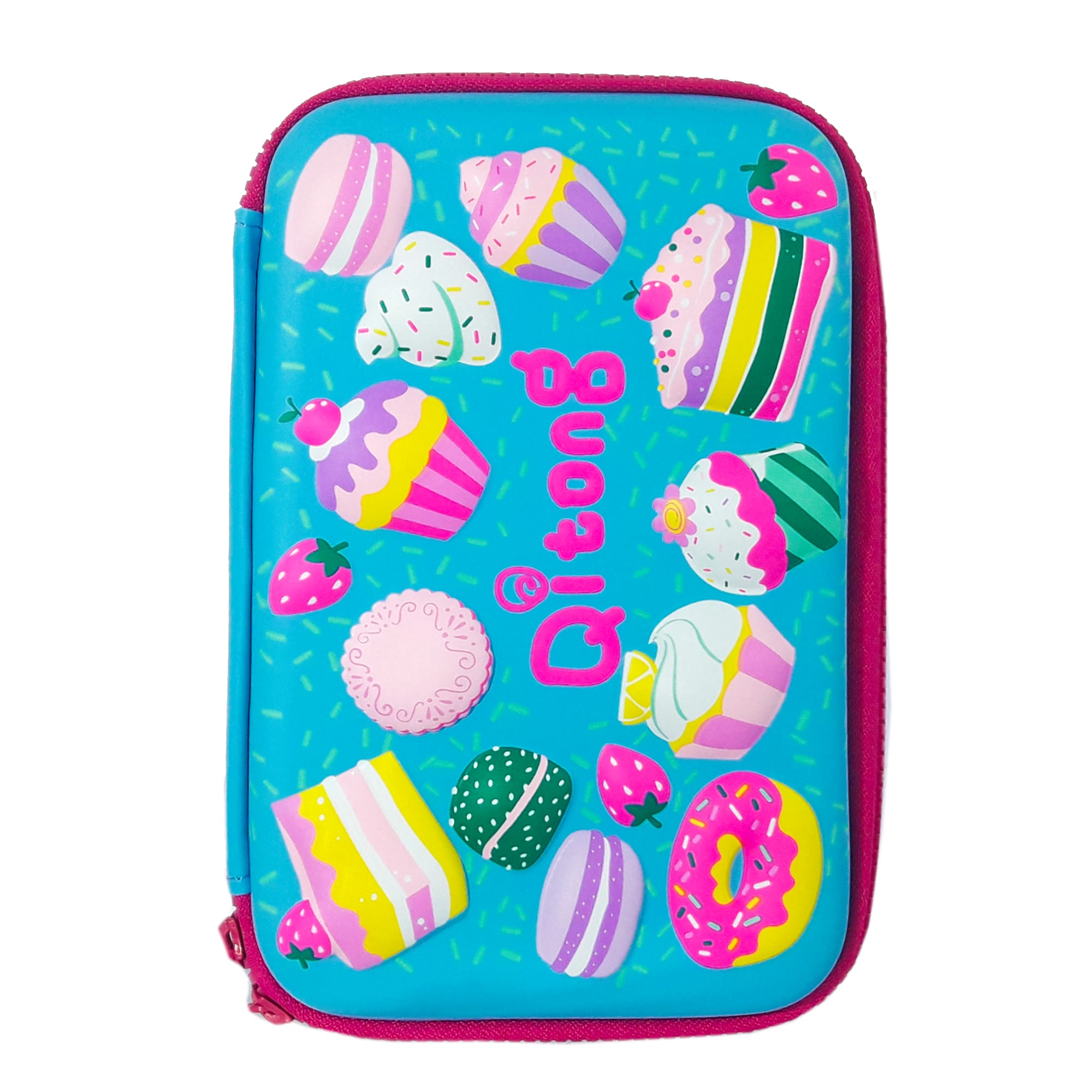 Пенал каркасний 3D; 22*13.5*4 см. ; "Тістечка" кол. блакитний; арт. VR23114_3; Qitong