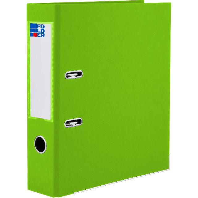 Папка-реєстратор двостор.; незібрана; А4; шир. 7/7,5см (внутр./зовн.); кол. салатовий; арт. F0123-S; FOLDER