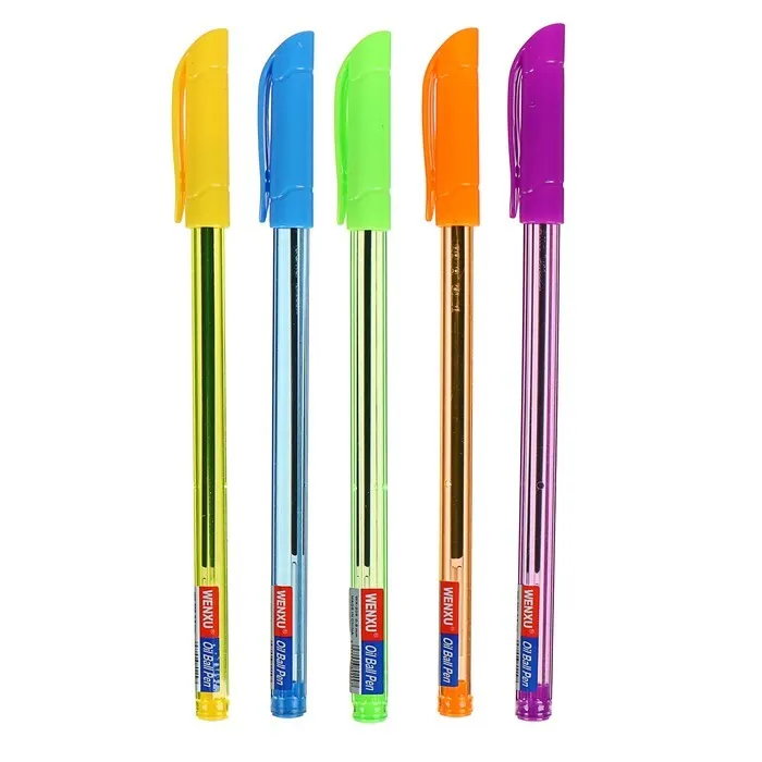 Ручка кулькова; масляна основа; 0,7мм; стрижень синій; корпус асорті; арт. KL10514; KLERK