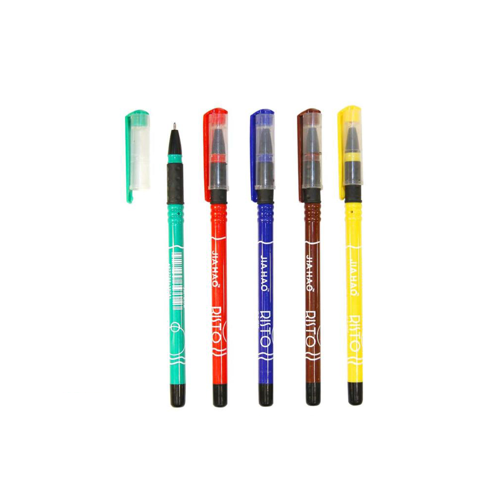 Ручка кулькова; масляна основа; 0,7мм; стрижень синій; корпус асорті; гум. грип; арт. KL10516; KLERK