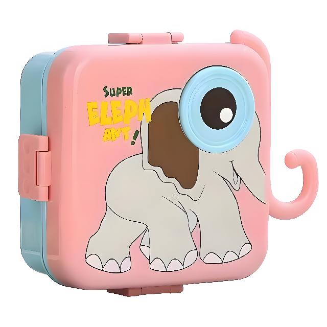 Ланч-бокс для їжі; подвійний; рожевий з блакитним; арт. VR2006-2; VGR