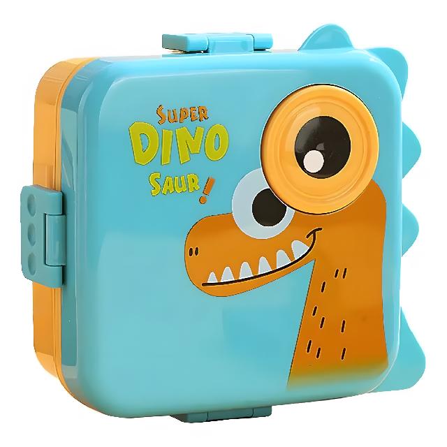 Ланч-бокс для їжі; подвійний; блакитний з помаранчевим; арт. VR2007-2; VGR