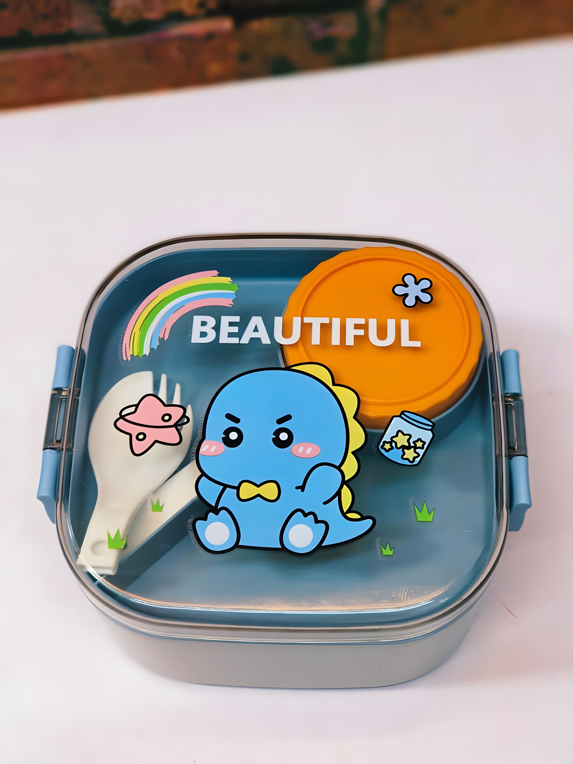 Ланч-бокс для їжі; подвійний; блакитний; арт. VR2008-1; VGR