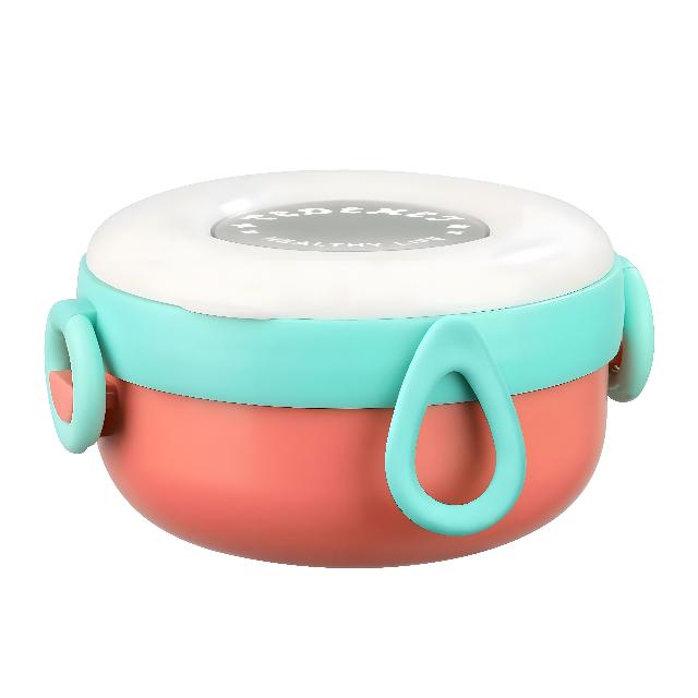 Ланч-бокс для їжі; рожевий з бірюзовим; арт. VR2009; VGR