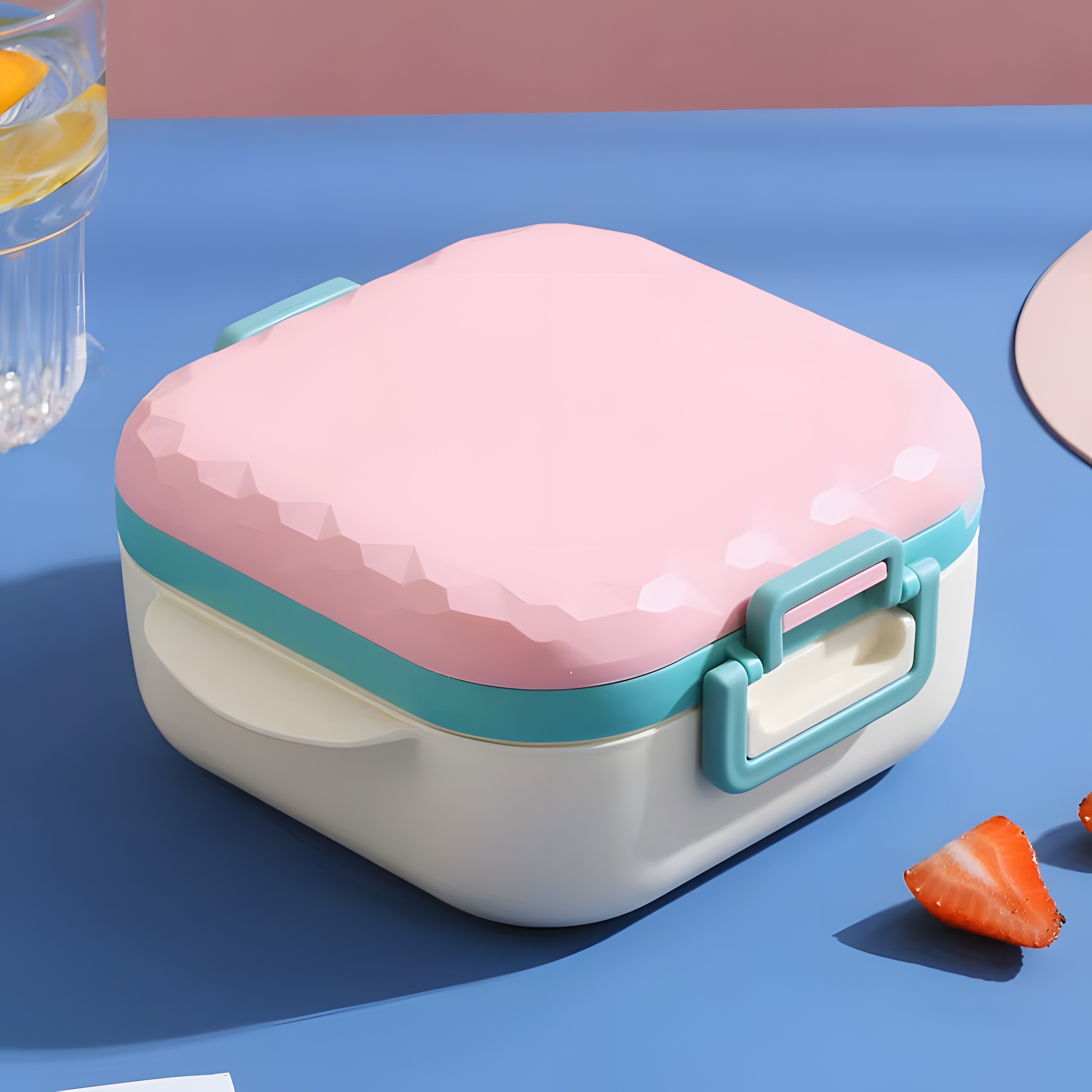 Ланч-бокс для їжі; рожевий з бежевим; арт. VR2013-3; VGR