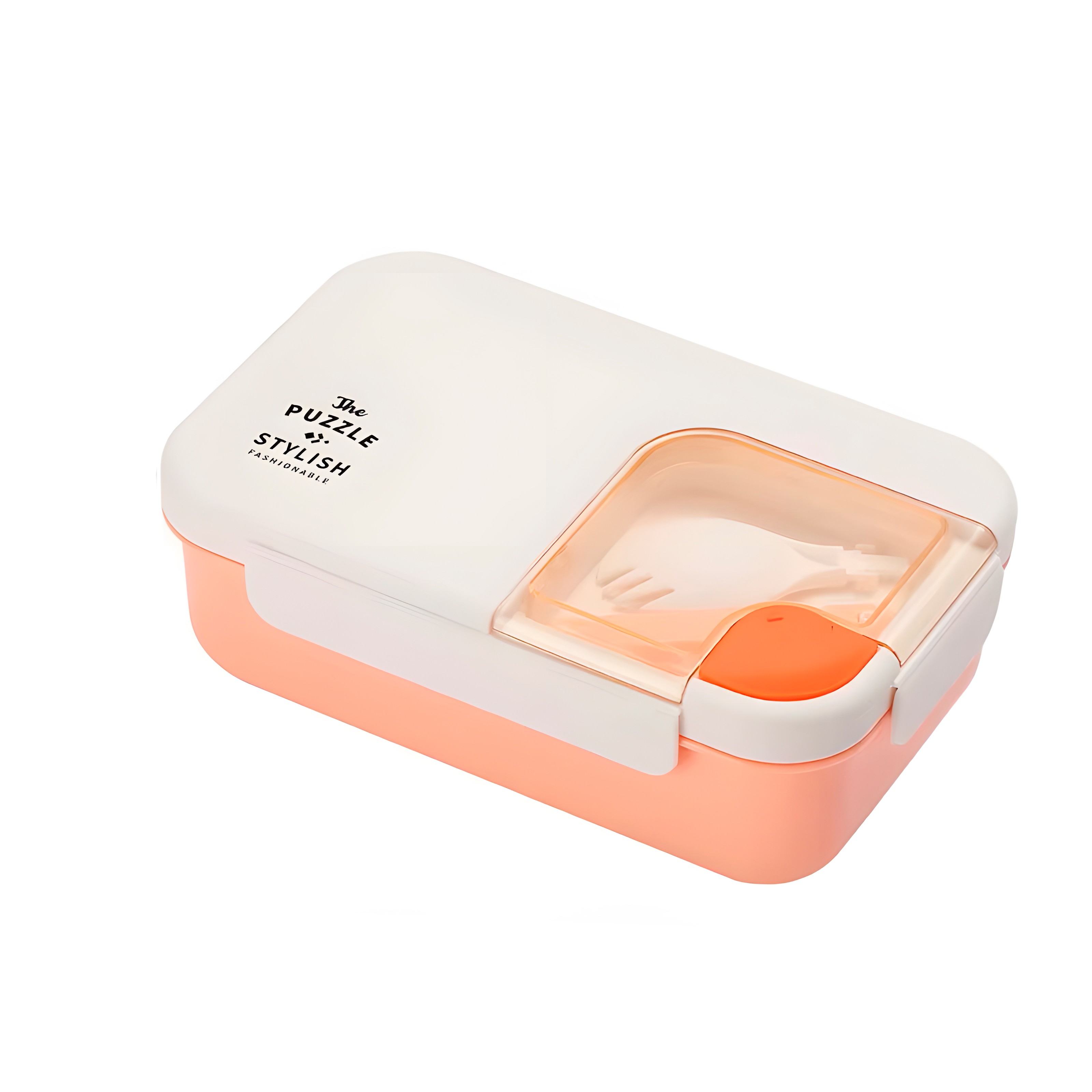 Ланч-бокс для їжі; подвійний; рожевий з білим; арт. VR2014-1; VGR