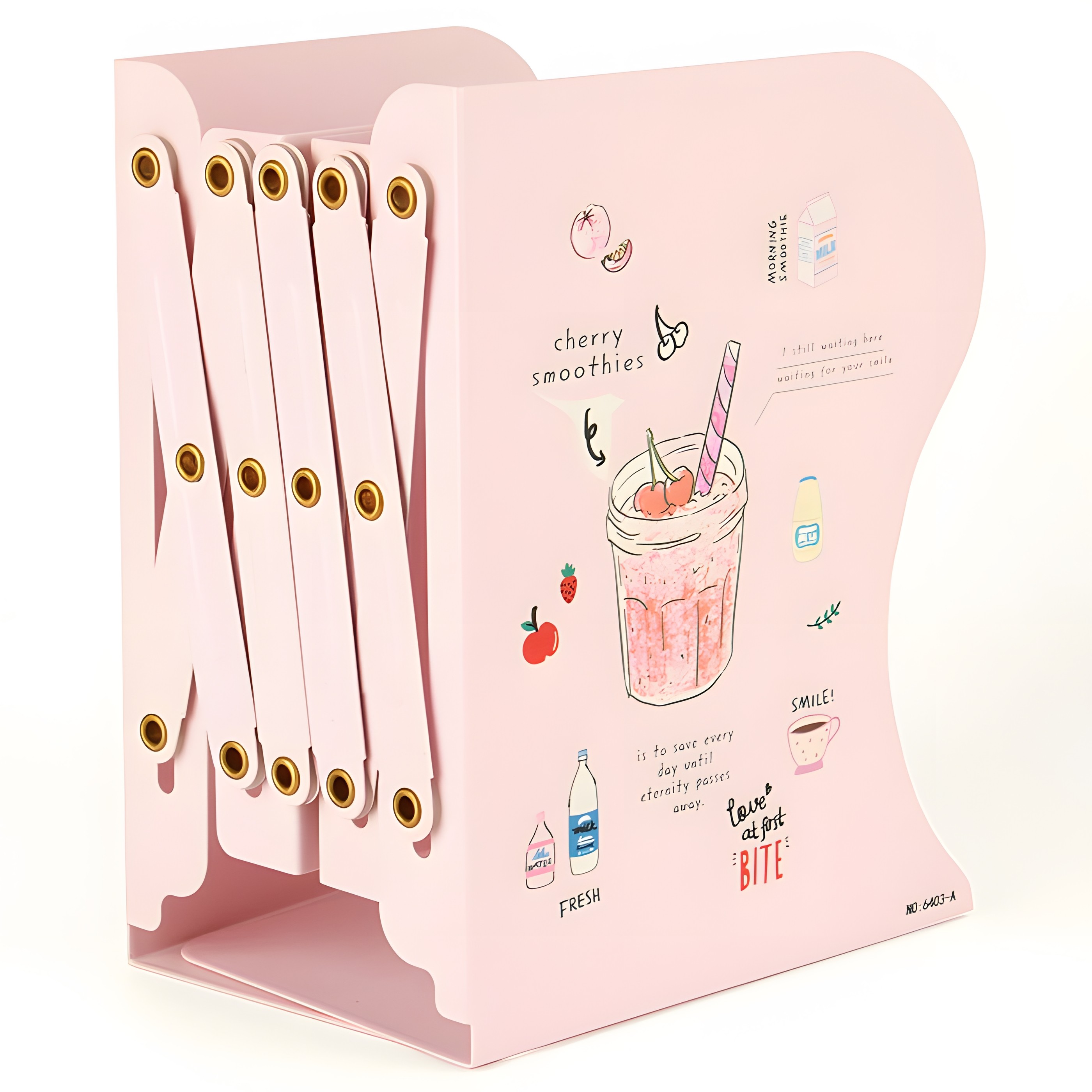 Підставка-тримач для книг металева; розсувна; колір рожевий (Cherry Smoothie) ; арт. VR2035-3; VGR