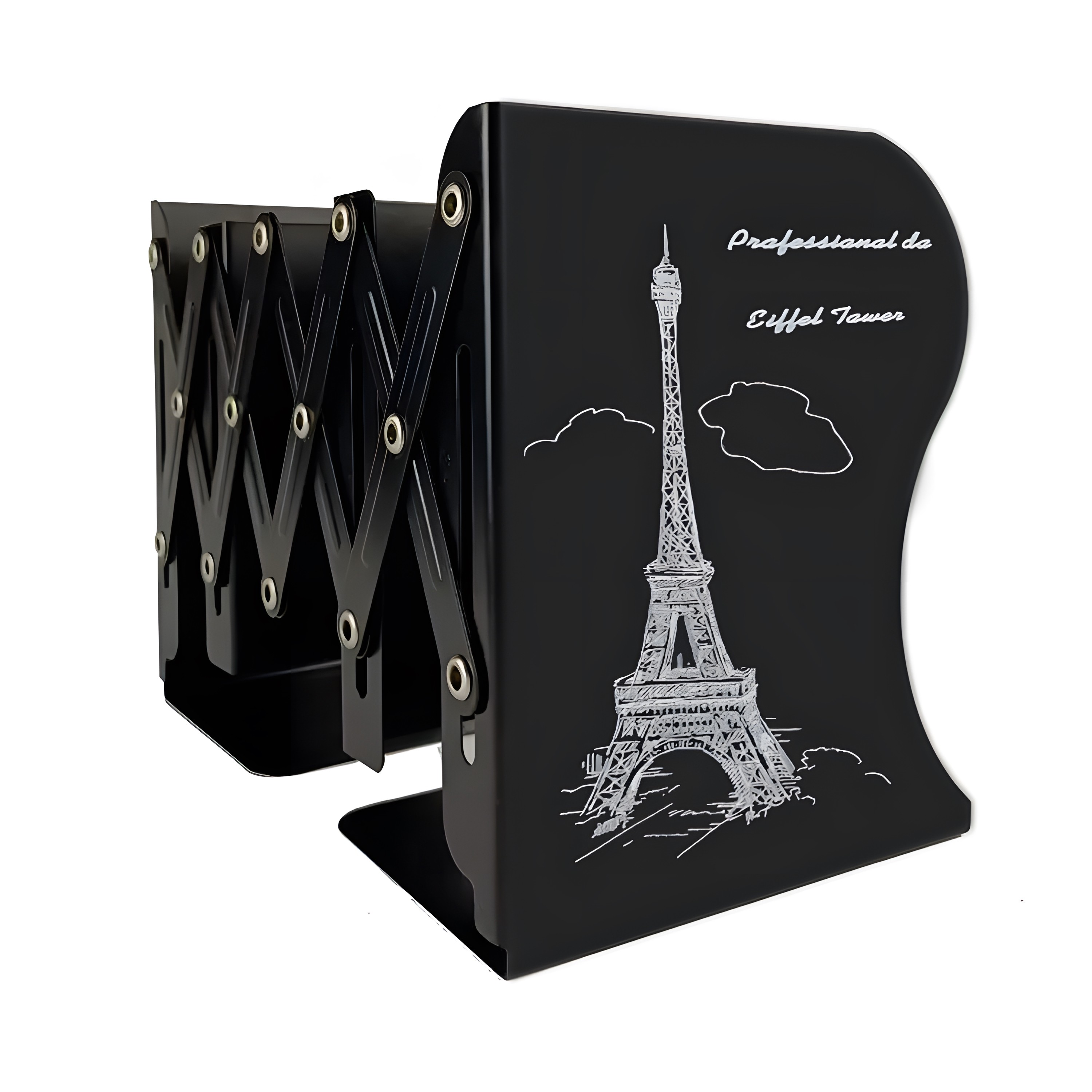 Підставка-тримач для книг металева; розсувна; колір чорний (Eiffel Tour) ; арт. VR2034-4; VGR