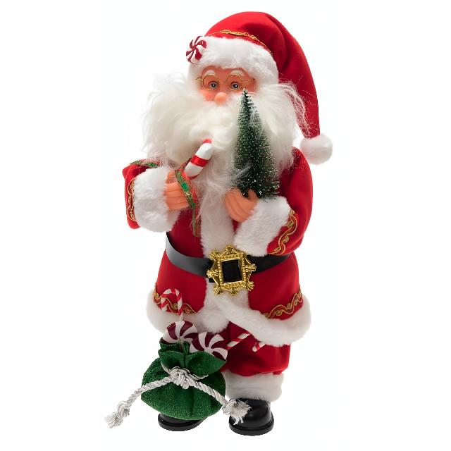 Санта Клаус з ялинкою музичний; 31см; арт. AG3470; ANGEL GIFTS