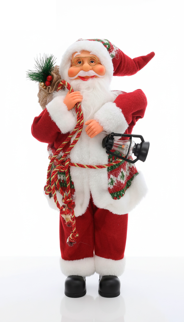 Санта Клаус з ліхтариком; 55см; арт. AG3472; ANGEL GIFTS
