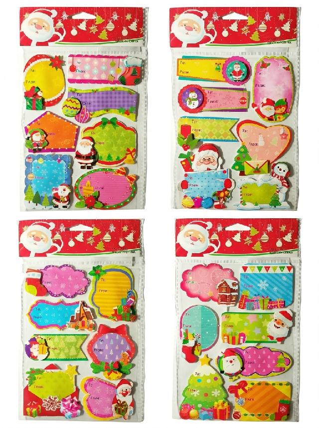 Наклейки паперові новорічні, 7 шт матеріал: папір; арт. AG3482; ANGEL GIFTS