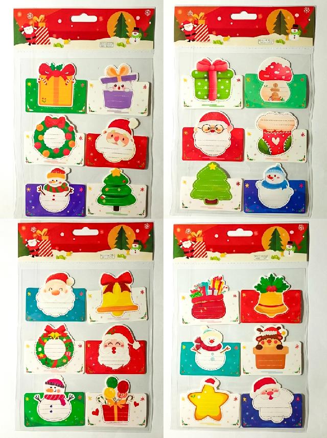 Наклейки паперові новорічні, 6 шт матеріал: папір; арт. AG3483; ANGEL GIFTS