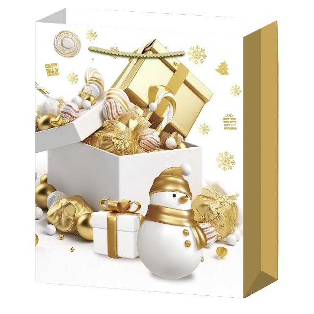 Пакет паперовий для подарунків (Новорічний); 4 дизайни; розмір:26*32*10cm; арт. AG3557; ANGEL GIFTS