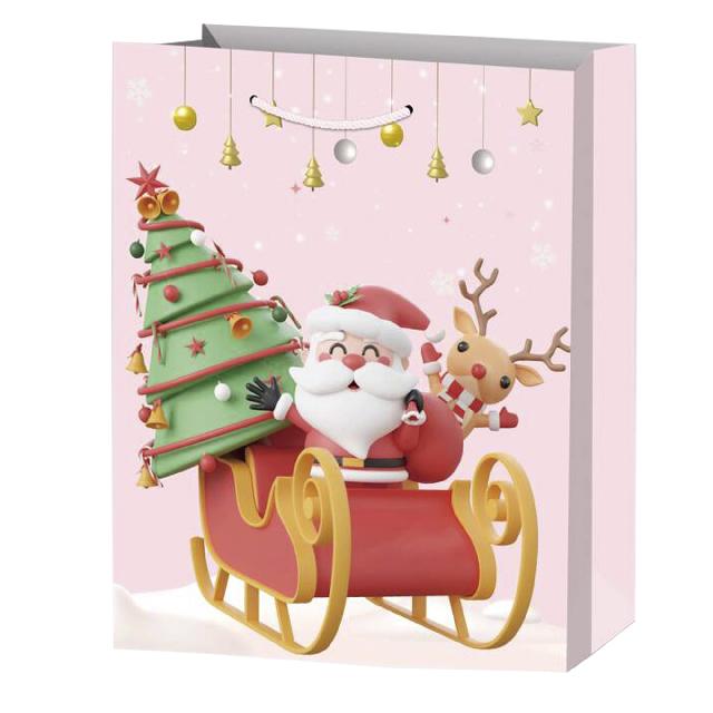 Пакет паперовий для подарунків (Новорічний); 4 дизайни; розмір:26*32*10cm; арт. AG3571; ANGEL GIFTS