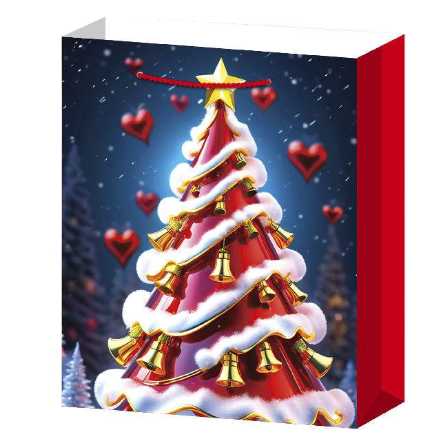 Пакет паперовий для подарунків (Новорічний); 2 дизайни; розмір:40*55*15cm; арт. AG3577; ANGEL GIFTS